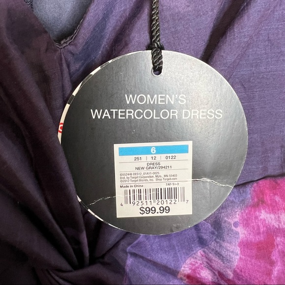 LELA ROSE TARGET NEIMAN MARCUS Women's Watercolor Silk Blend Dress Purple NWT 6 - Picture 10 of 16